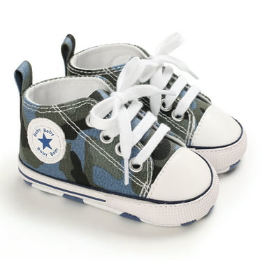 Baorong Baby Boy Canvas Soft Sole Toddler Prewalker Casual Sneakers 
